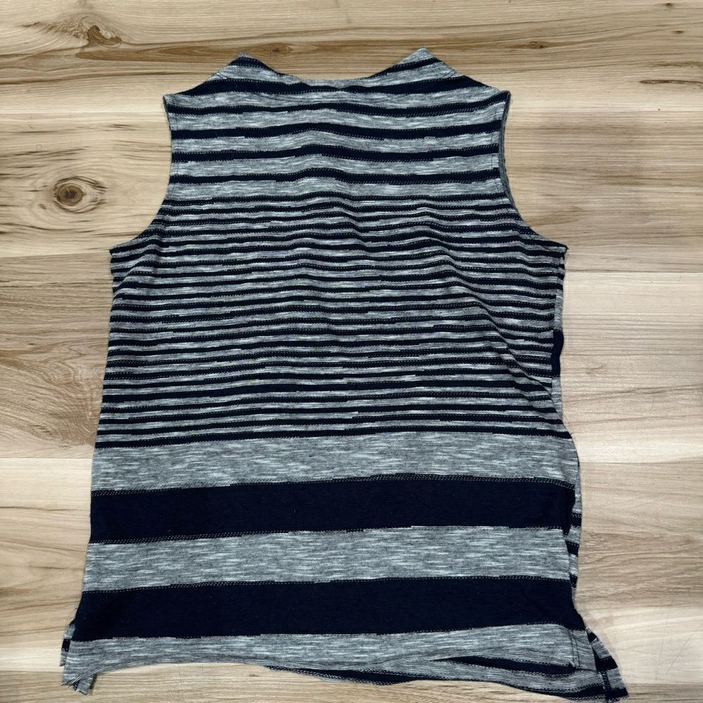 Anthropologie Dolan Grey Blue Striped Tank Top Shirt Women’s Petite Small